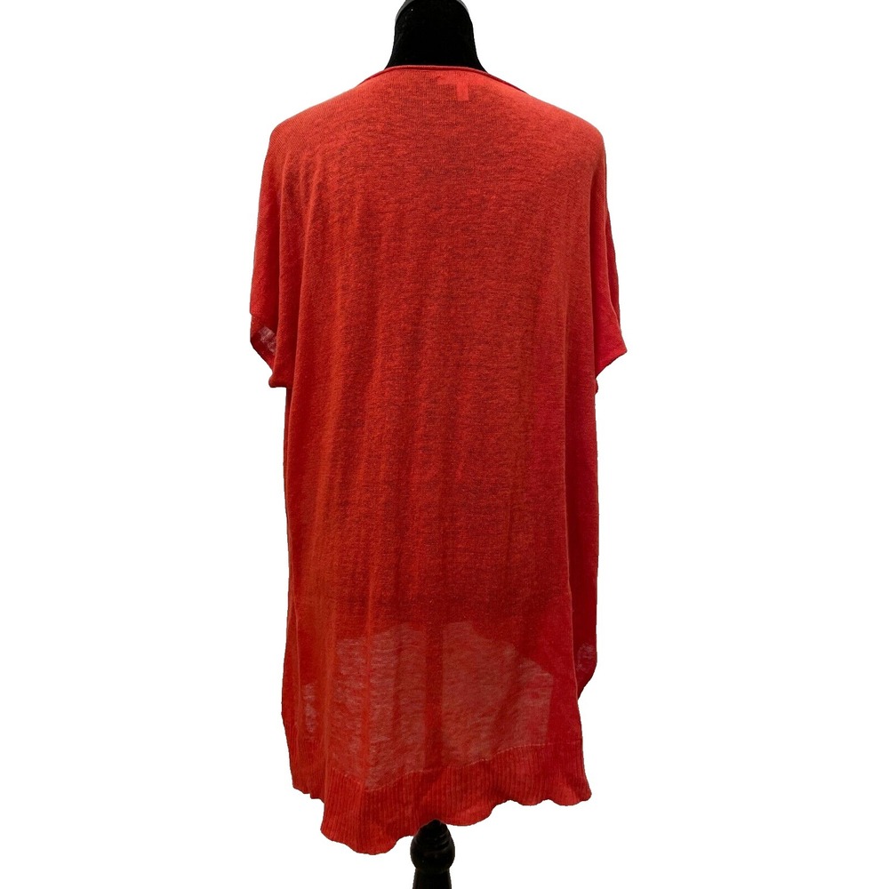 Eileen Fisher Womens Pullover Scoop Neck Tunic Top Size Small Red 100% Linen - Picture 8 of 12